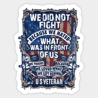 Why We Fight US Veteran Sticker